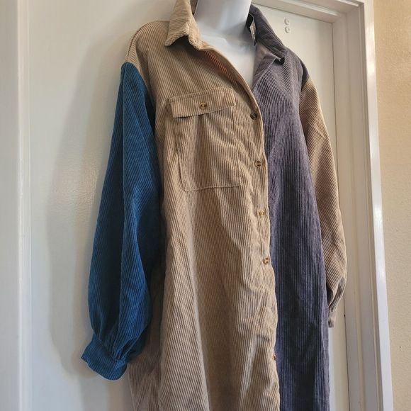 Nasty gal corduroy color block shirt dress - Picture 5 of 7